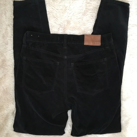 Madewell 9” High Riser Skinny Velvet Black Pants Waist 29 - Picture 4 of 10